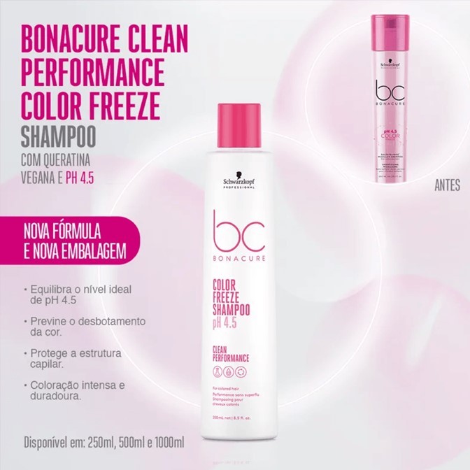 ของแท้! แชมพู Schwarzkopf Bonacure 250ml. ชวาร์สคอฟ โบนาเคียว สูตร Color Freeze สำหรับผมทำสี ช่วยให้สีติดทนาน ผมนุ่ม หอม