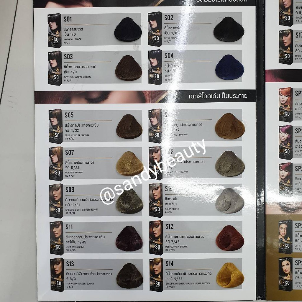 ขายดี! ครีมย้อมผม Dipso ดิ๊พโซ่ 110g " โปรตัดครีบที่กล่อง " ไม่มีแอมโมเนีย กลิ่นไม่ฉุน สีสวย ชัด ติดทน