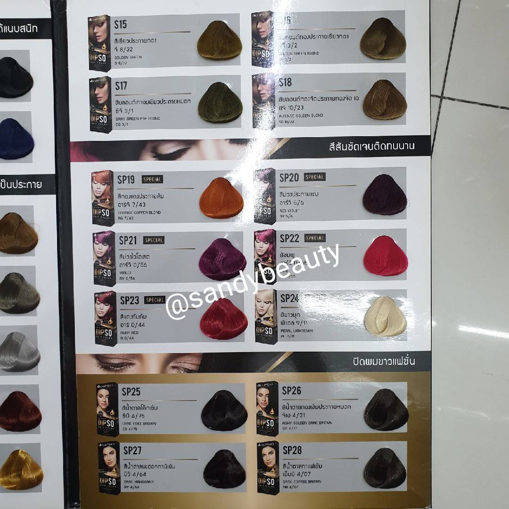 ขายดี! ครีมย้อมผม Dipso ดิ๊พโซ่ 110g " โปรตัดครีบที่กล่อง " ไม่มีแอมโมเนีย กลิ่นไม่ฉุน สีสวย ชัด ติดทน