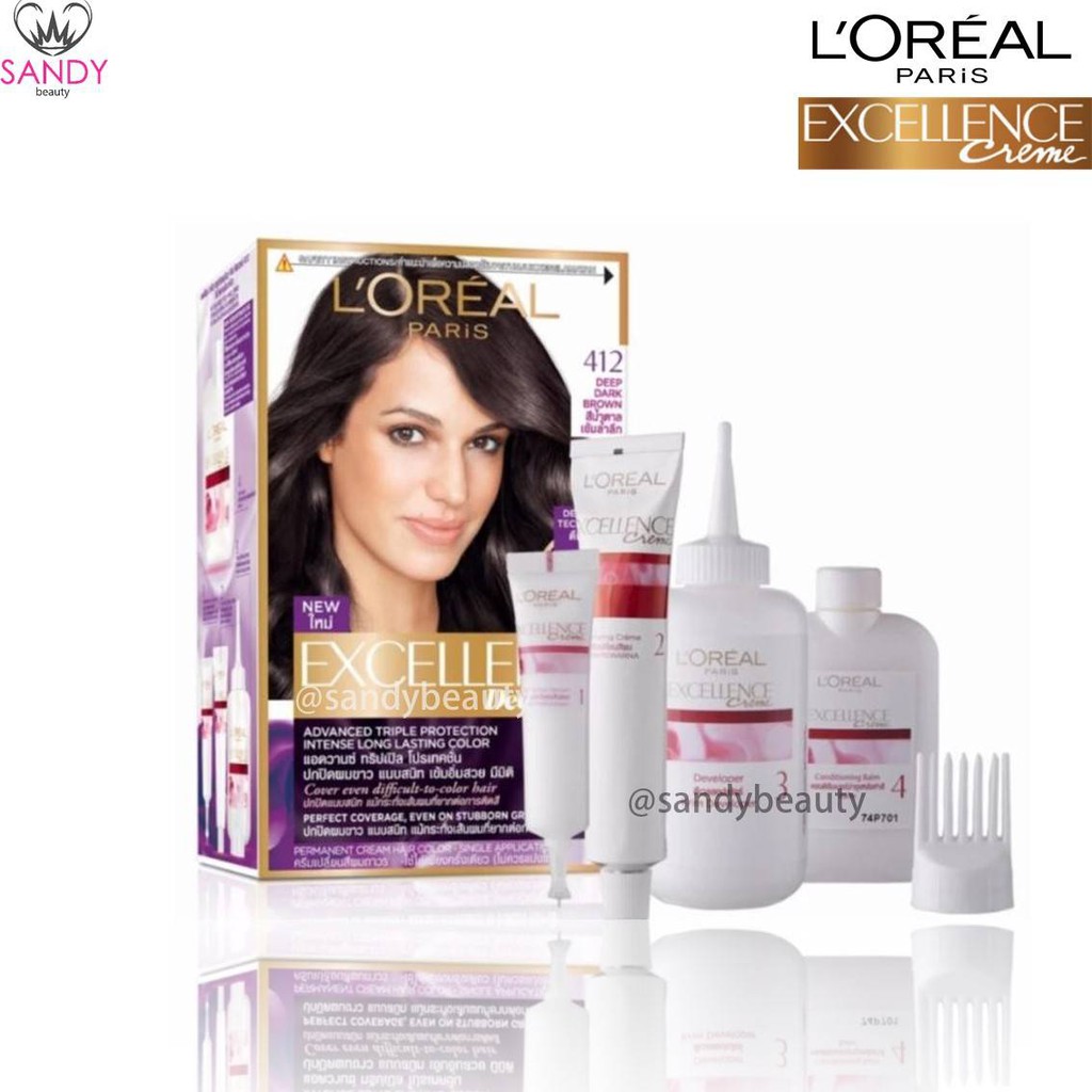 ขายดี! ครีมเปลี่ยนสีผม L'OREAL PARIS EXCELLENCE ลอรีอัล ปารีส เอกซ์เซลเล้นซ์ มีหลายเฉดสี สีสวยติดทนนาน เปล่งประกายเงางาม