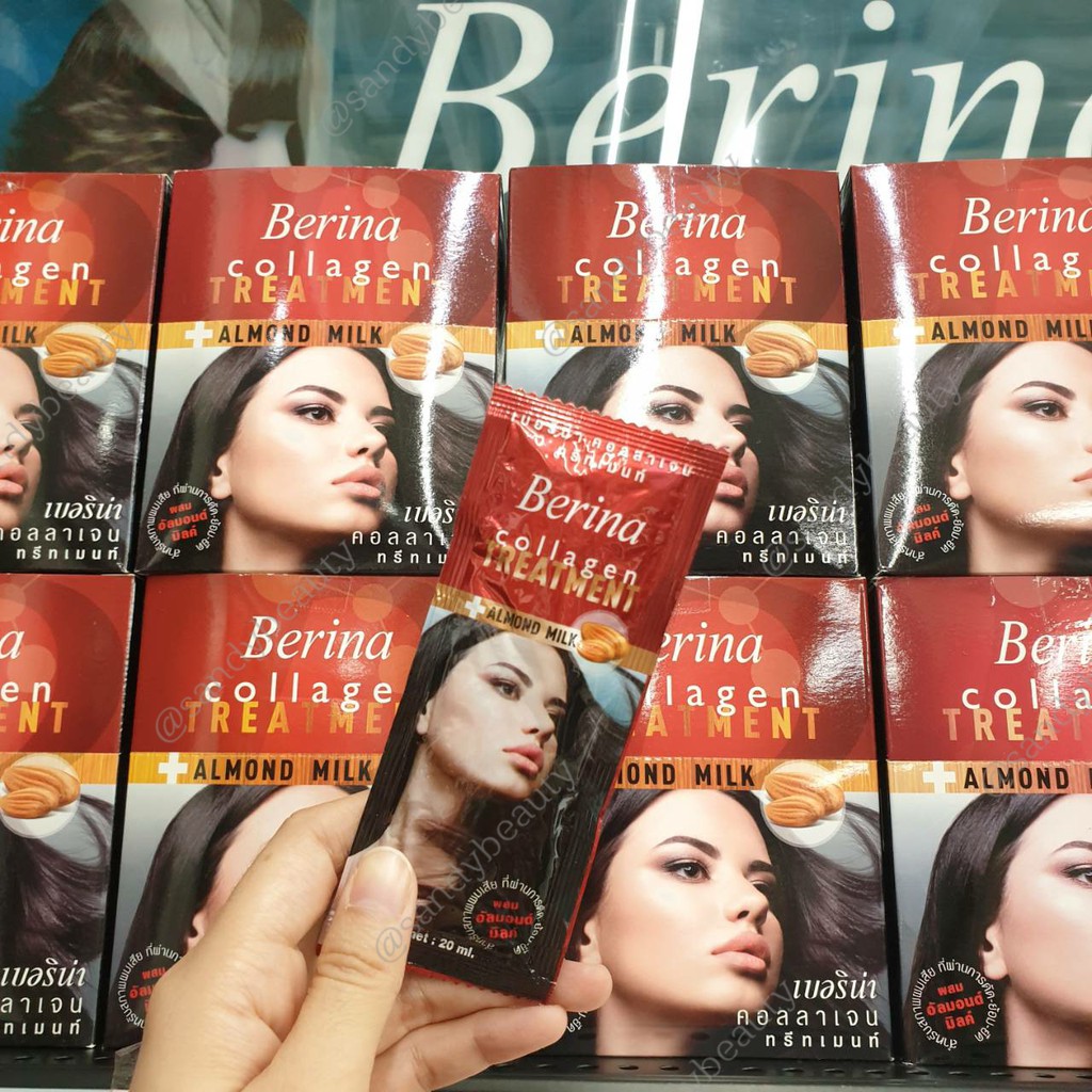 [SALE] Berina เบอริน่า 1 ซอง คอลลาเจน ทรีทเม้นท์ ซองแดง สูตรอัลมอนด์มิลค์ *สั่งขั้นต่ำ3ซอง ไม่ถึง3ซองขอยกเลิกออเดอร์ค่ะ*
