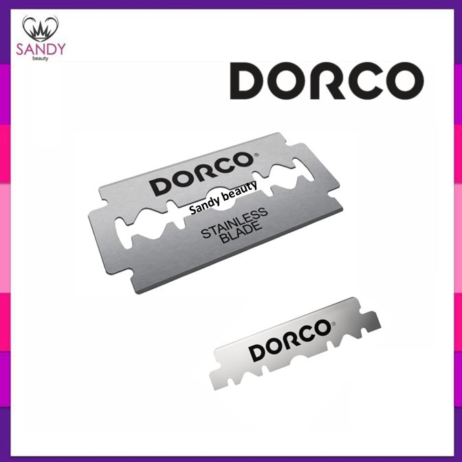 ของแท้ 100%! ใบมีดโกนดองโก้ DORCO  กล่องใหญ่ มี 100 ใบ อย่างดี (สองคม) สำหรับบาร์เบอร์ โกนหนวด  สุดคุ้ม มี 100 ใบ