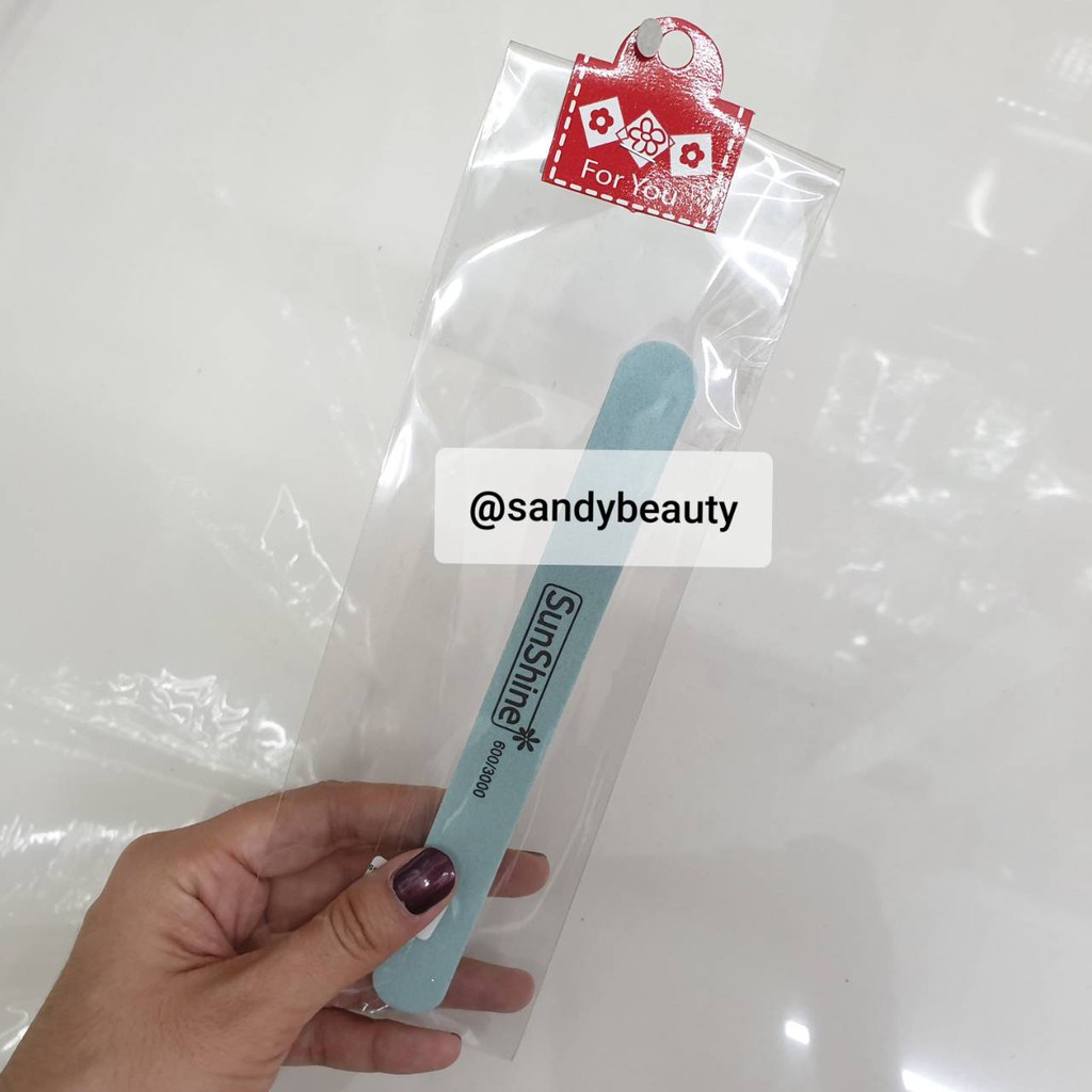💜SALE💜 ตะไบ สีเขียว Sunshine ใช้ตะไบเล็บมือ ขัดเงาเล็บ ขายดี1ชิ้น  ใช้ดี ใช้สำหรับขัดหน้าเล็บจริงให้เงา เหมือนกระจก