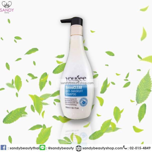 ขายดี! แชมพูขจัดรังแค Yougee Amino Clear Anti-Dandruff Shampoo ยูจี 300ml. บำรุงรากผม ลดความมันบนหนังศีรษะ