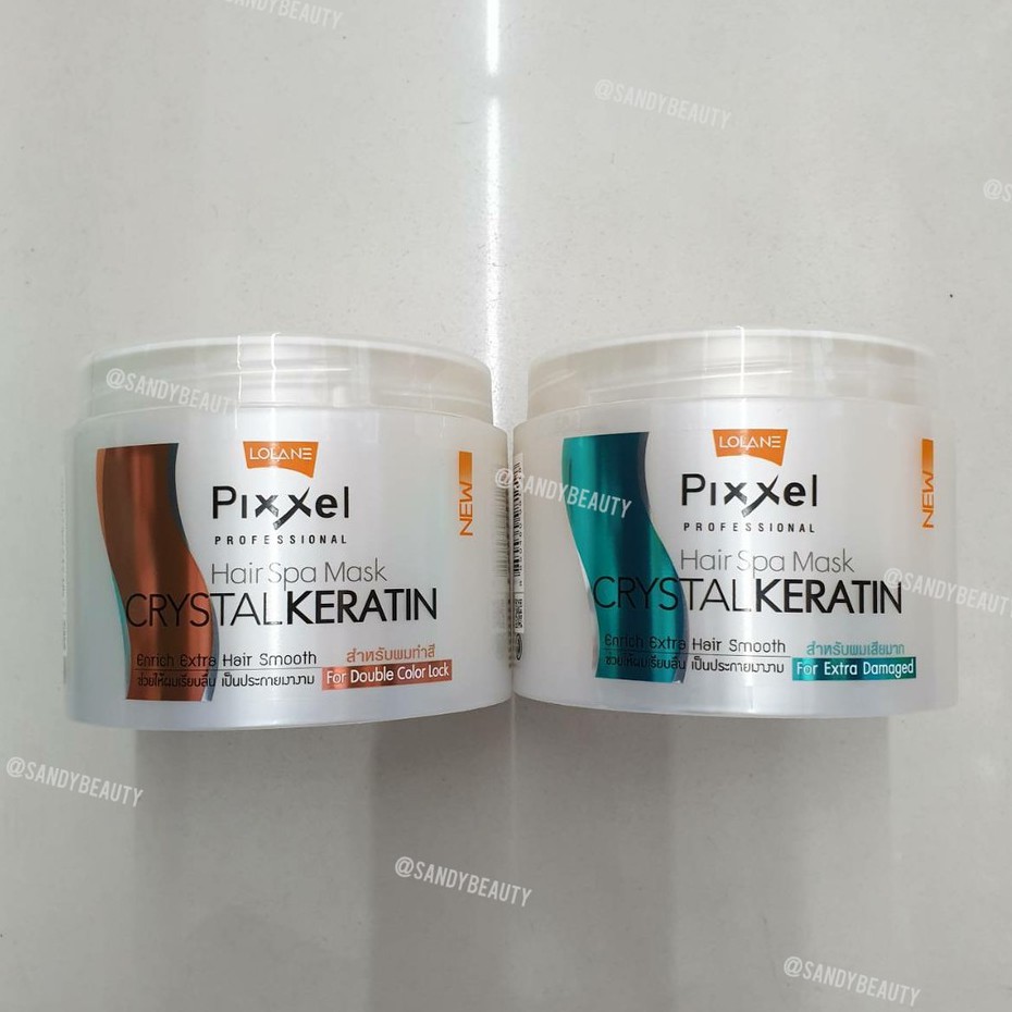 FLASH SALE! โลแลน พิกเซล แฮร์ สปา มาส์ก คริสตัล เคราติน 450ก. มี 2 สูตร สีฟ้า สีส้ม Lolane Pixxel Hair Spa Mask Crystal