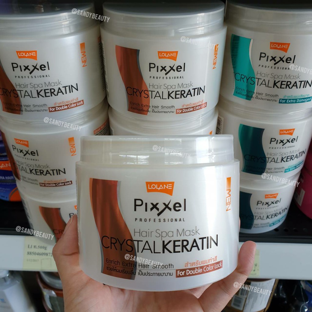 FLASH SALE! โลแลน พิกเซล แฮร์ สปา มาส์ก คริสตัล เคราติน 450ก. มี 2 สูตร สีฟ้า สีส้ม Lolane Pixxel Hair Spa Mask Crystal