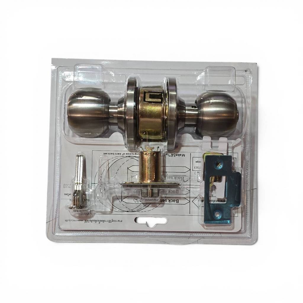 RMI อาร์เอ็มไอ ลูกบิดประตู รุ่น 111 SR-SS-V2 หัวกลม สำหรับห้องนอนและห้องอื่นๆ