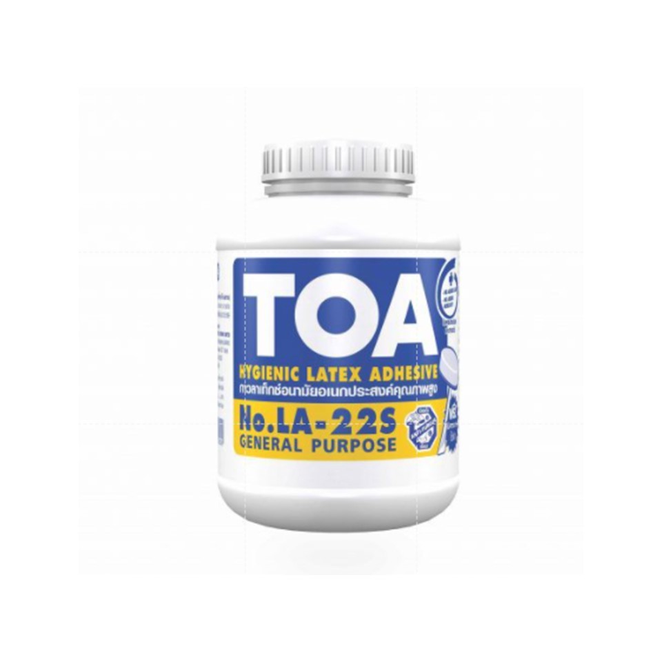 TOA (ยกกล่อง) กาวลาเท็กซ์ ทีโอเอ LA-22S ขนาด  8, 16 และ 32 oz.