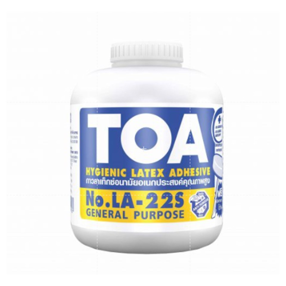 TOA (ยกกล่อง) กาวลาเท็กซ์ ทีโอเอ LA-22S ขนาด  8, 16 และ 32 oz.