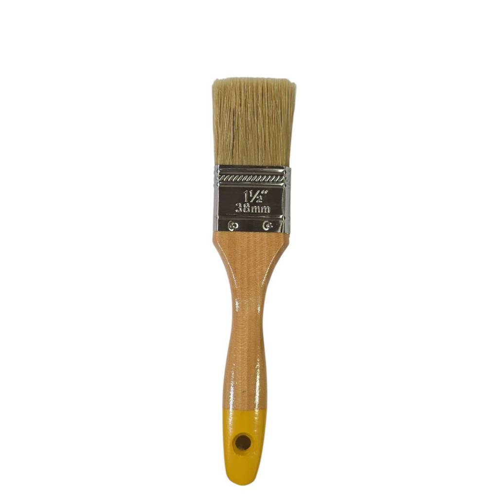 Hoteche แปรงทาสีด้ามไม้เกรดเอ ขนาด 1.5 นิ้ว (3.8cm.) Premium Handle Paint Brushes สีน้ำ น้ำมัน