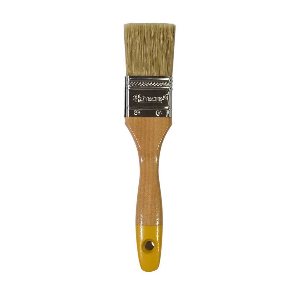 Hoteche แปรงทาสีด้ามไม้เกรดเอ ขนาด 1.5 นิ้ว (3.8cm.) Premium Handle Paint Brushes สีน้ำ น้ำมัน