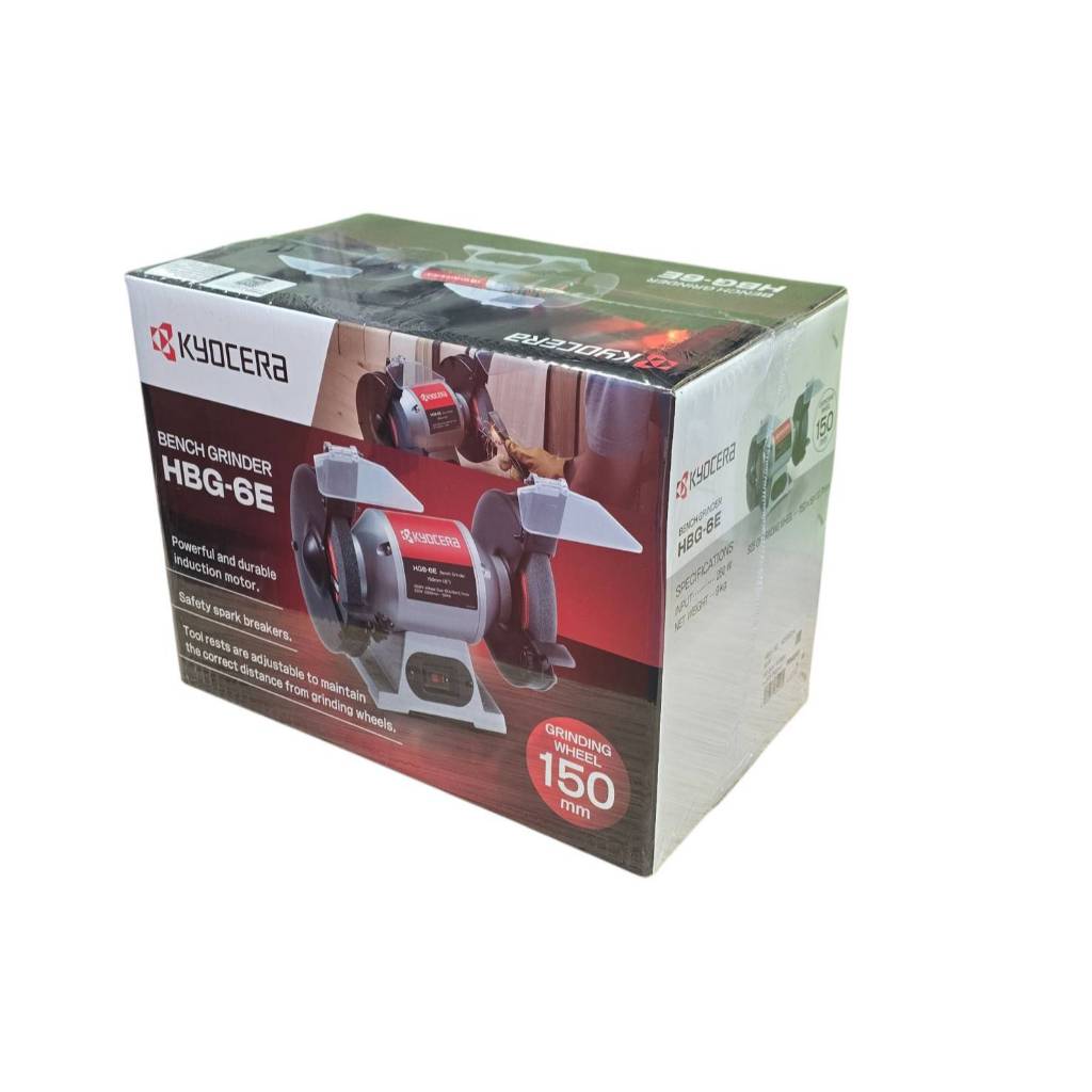 Kyocera หินเจียร์ตั้งโต๊ะ มอเตอร์หินเจียร์ เคียวเซร่า HBG-6E 6 นิ้ว 250 วัตต์ เรียวบิ (เดิม)