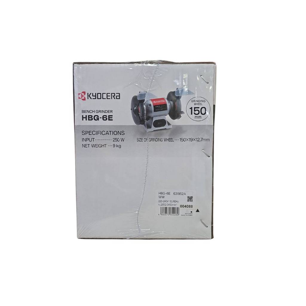 Kyocera หินเจียร์ตั้งโต๊ะ มอเตอร์หินเจียร์ เคียวเซร่า HBG-6E 6 นิ้ว 250 วัตต์ เรียวบิ (เดิม)