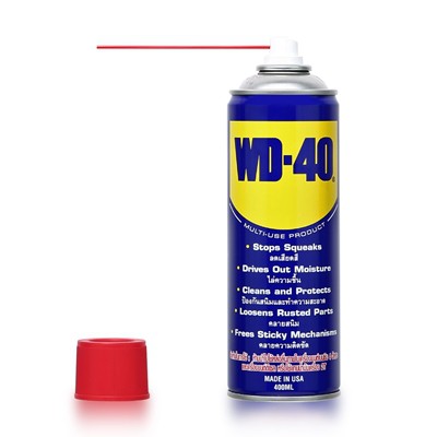 WD-40 น้ำมันอเนกประสงค์ ขนาด 400 มล. สำหรับหล่อลื่นไล่ความชื่น ทำความสะอาด และป้องกันสนิม สีใส WD40