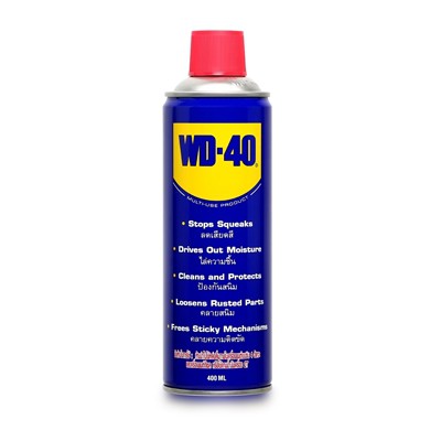 WD-40 น้ำมันอเนกประสงค์ ขนาด 400 มล. สำหรับหล่อลื่นไล่ความชื่น ทำความสะอาด และป้องกันสนิม สีใส WD40