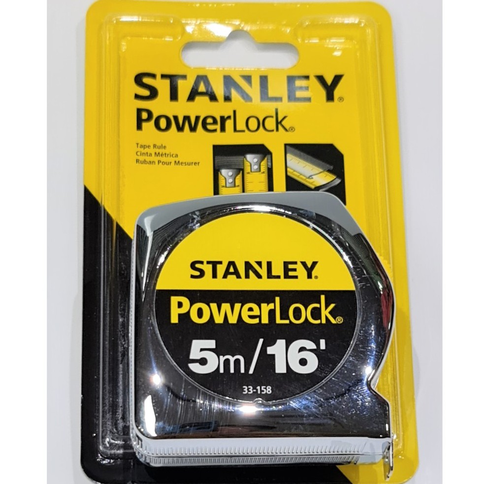 Stanley ตลับเมตร Stanley รุ่น Power Lock  5เมตร (16ft) (Tape Rule) ของแท้
