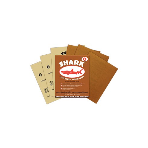 TOA กระดาษทราย SHARK แผ่น เบอร์ 0 ,1 ,2 ,3 ,4 ,5 ใช้ขัดแต่งผิวไม้ งานไม้ สีโป๊และงานขัดแต่งผิว กระดาษทรายขัดไม้ ปลาฉลาม