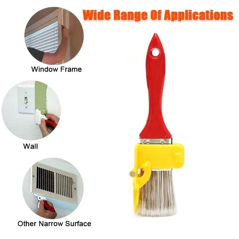 แปรงทาสี 1.5 นิ้ว พร้อมอุปกรณ์ช่วยตบแต่งขอบ 1 ชุด  อุปกรณ์ DIY สำหรับการทาขอบสีผนังและเพดาน