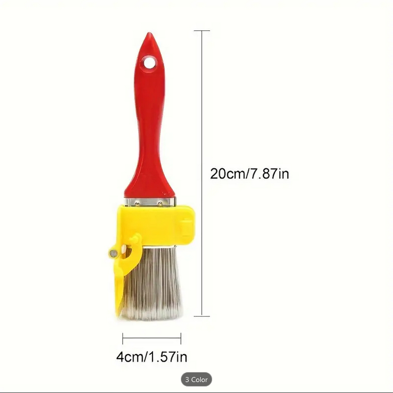แปรงทาสี 1.5 นิ้ว พร้อมอุปกรณ์ช่วยตบแต่งขอบ 1 ชุด  อุปกรณ์ DIY สำหรับการทาขอบสีผนังและเพดาน