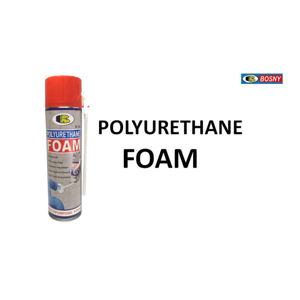 Bosny B129 กป. Polyurethane foam 500 ml. สเปรย์โฟมบอสนี่อุดรอย