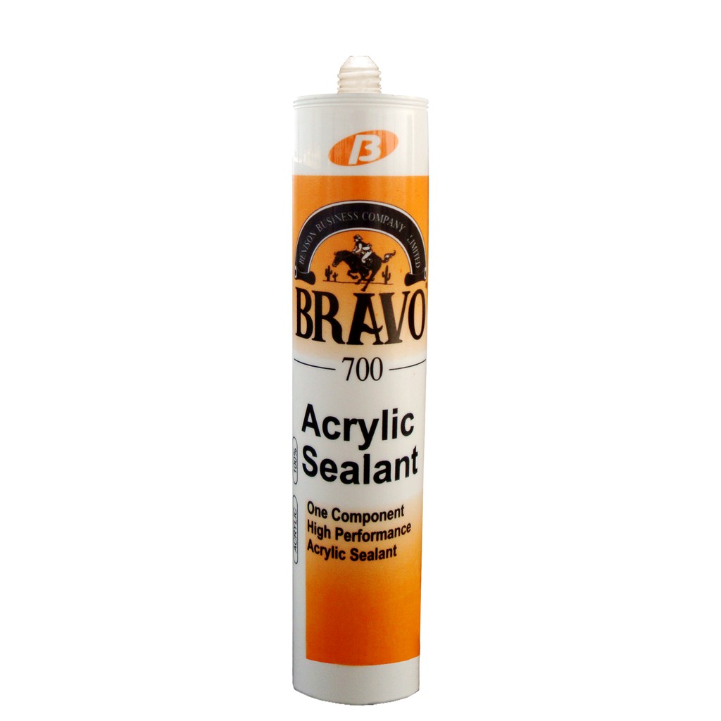 Bravo อะคริลิคซีลแลนท์ บราโว่ 700 ขนาด 430กรัม (ราคา/หลอด)  เหมาะกับงานอุดทั่วไป สามารถใช้กับวัสดุได้หลายประเภท