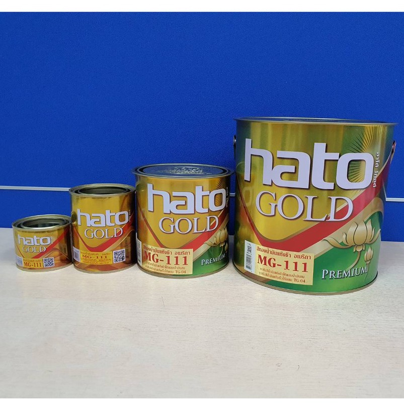 ็HATO สีทองอะครีลิค สีน้ำมันอะครีลิค ทองอร่าม Mg-111 Hato ฮาโต้ ทาเหล็ก ทาไม้ สีทอง ทาปูน ทากรอบรูป