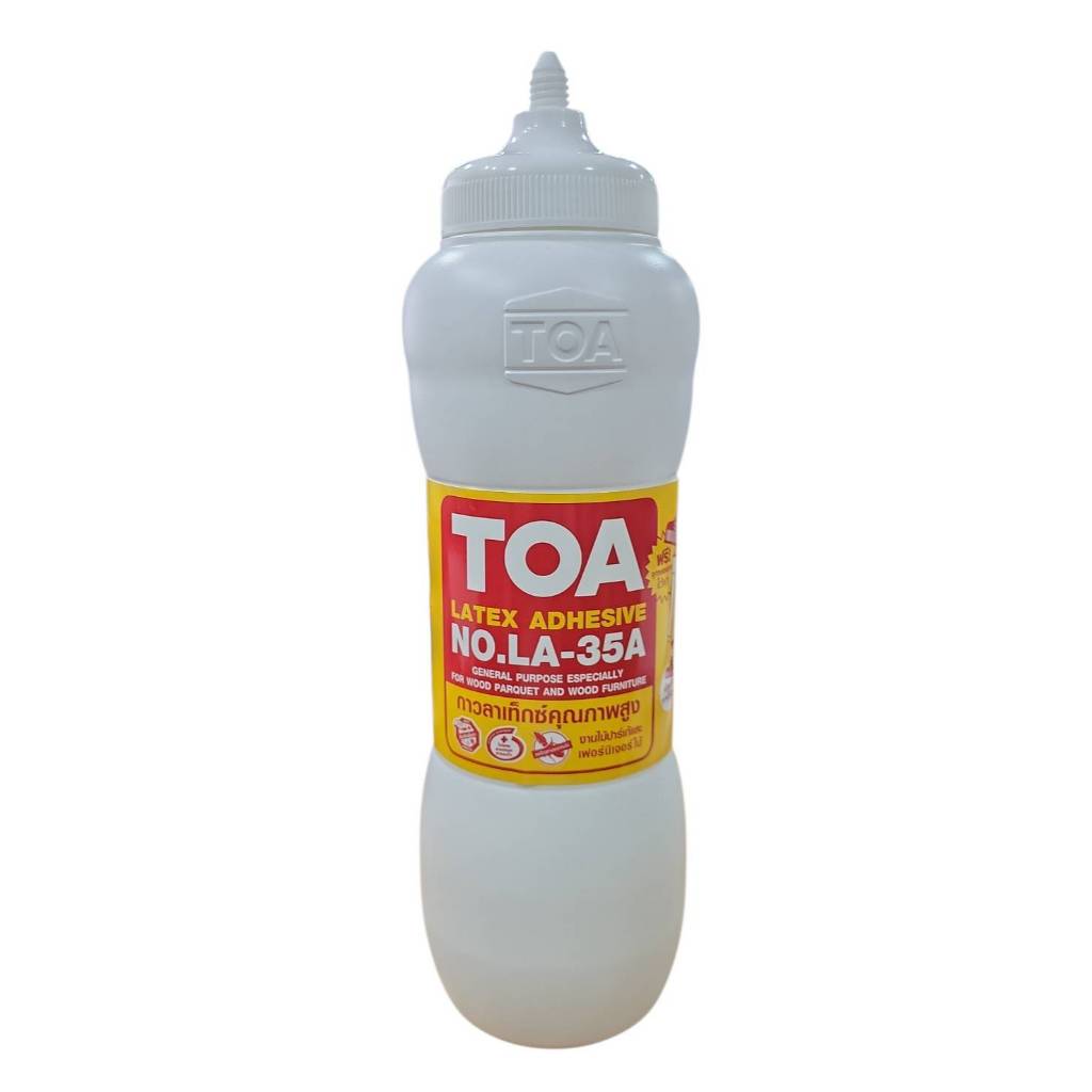 TOA LA-35A กาวลาเท็กซ์ ทีโอเอ ขนาด 1 กก. กาวติดไม้ กาวติดปาร์เก้ คุณภาพสูง แถมฟรี! จุกหยอดกาวใต้ฝา.