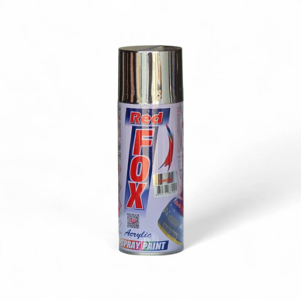 Red Fox สีสเปรย์โครมเมียม (ยกโหล) เรดฟ็อกซ์ ขนาด 400 CC. สีโครเมี่ยม CHROME