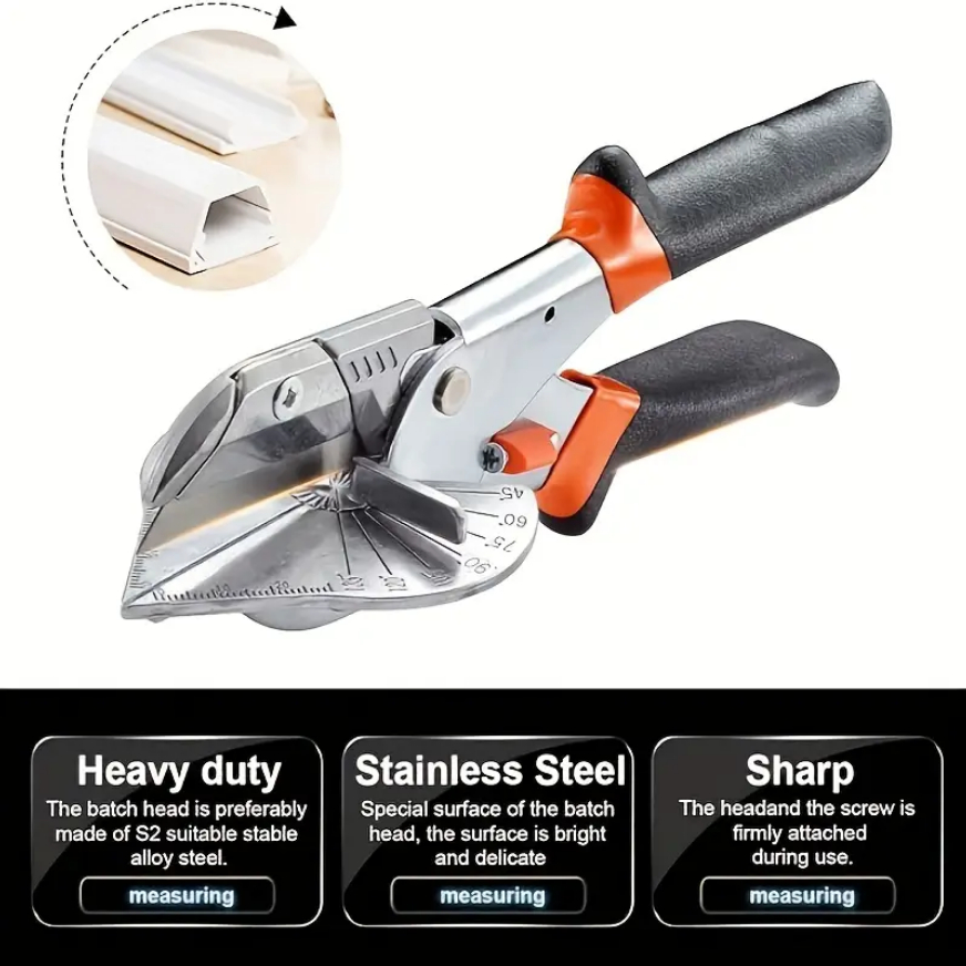 กรรไกรตัดวัสดุเข้ามุม อเนกประสงค์ (Miter Shear Cutter) – ปรับองศาได้ 45°-135° พร้อมใบมีด