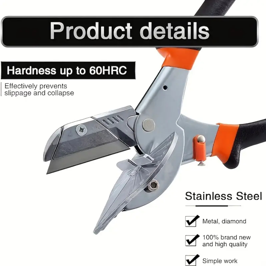 กรรไกรตัดวัสดุเข้ามุม อเนกประสงค์ (Miter Shear Cutter) – ปรับองศาได้ 45°-135° พร้อมใบมีด