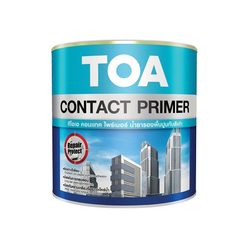 TOA สีรองพื้นปูนเก่า ทีโอเอ รุ่น E1100 ขนาด 1 แกลลอน สี 0CON ใส น้ำยารองพื้นทับสีเก่า ทีโอเอ คอนแทคไพรเมอร์