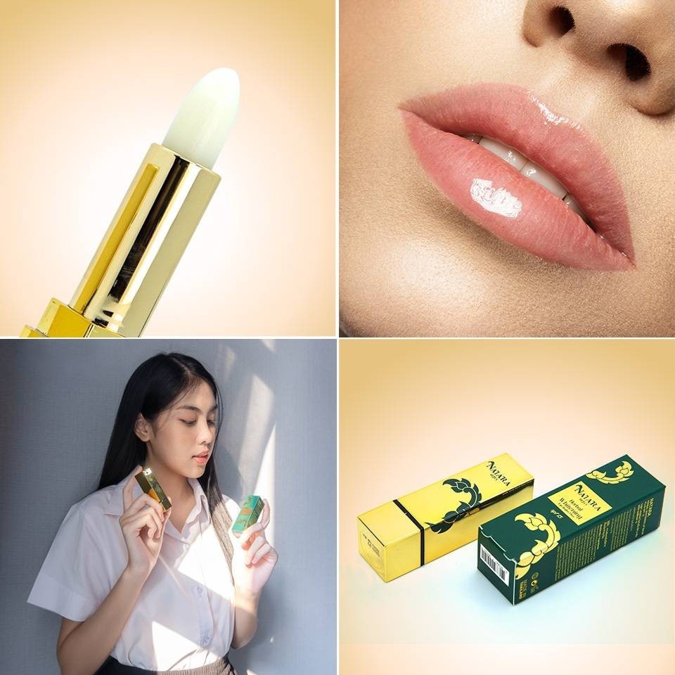 Natara Herbal Whitening Lip Balm Plus SPF 15 (ณฐราเฮอเบิล ไวท์เทน นิ่ง ลิป บาล์ม พลัส เอสพีเอฟ 15) บำรุงริมฝีปาก