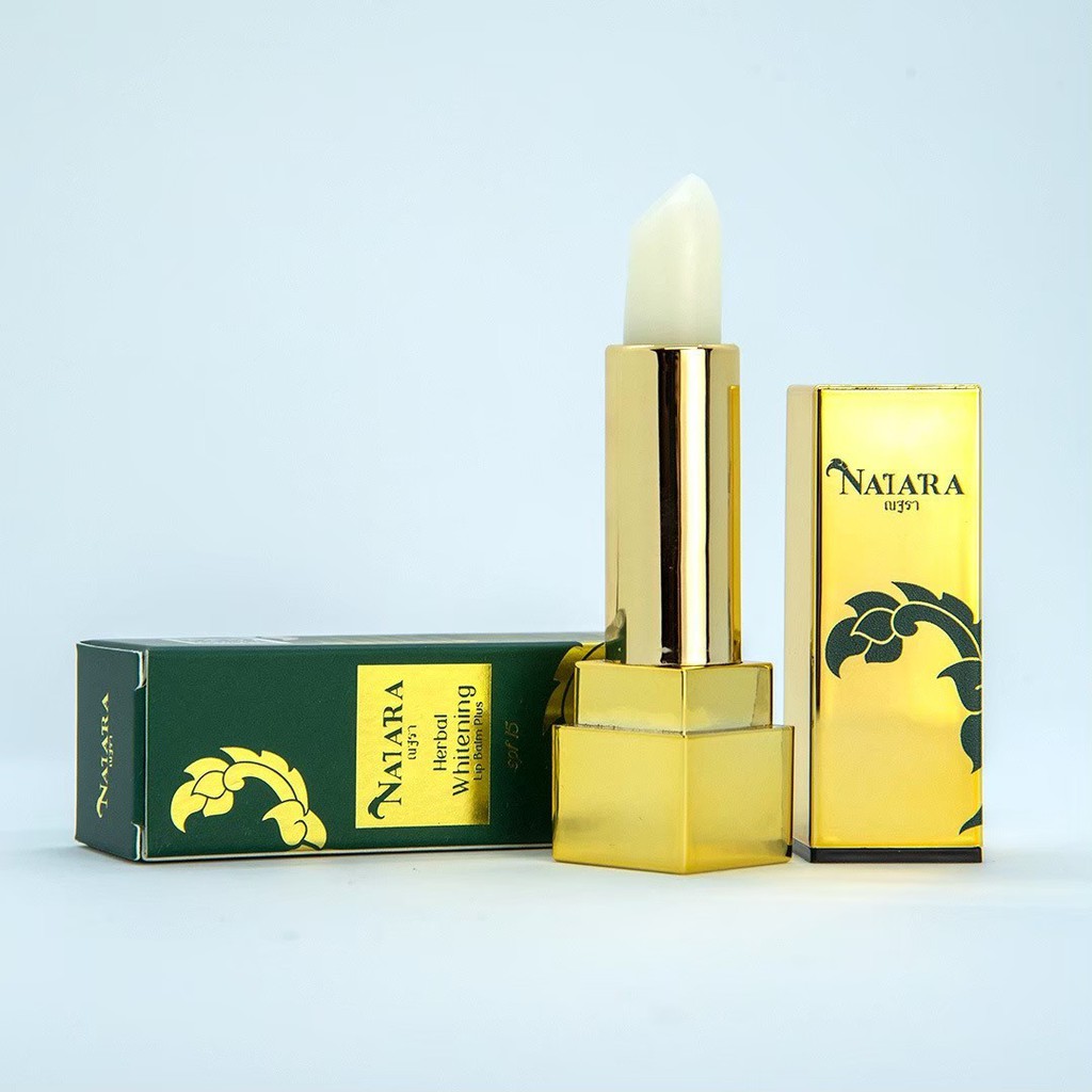 Natara Herbal Whitening Lip Balm Plus SPF 15 (ณฐราเฮอเบิล ไวท์เทน นิ่ง ลิป บาล์ม พลัส เอสพีเอฟ 15) บำรุงริมฝีปาก