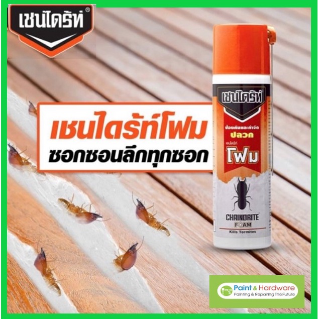 Chaindrite เชนไดร้ท์ โฟม ป้องกันและกำจัดปลวก  CHAINDRITE FOAM 250 มล