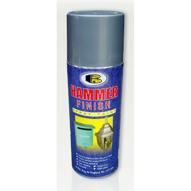 ฺBosny Hammer Finish สีสเปรย์ ลายฆ้อน #H001-H004  บอสนี่ ขนาด 400 CC.