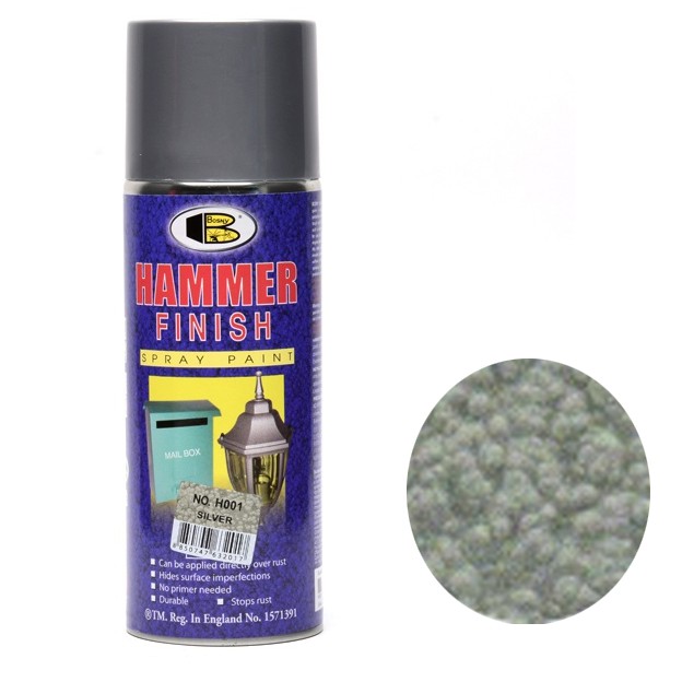 ฺBosny Hammer Finish สีสเปรย์ ลายฆ้อน #H001-H004  บอสนี่ ขนาด 400 CC.