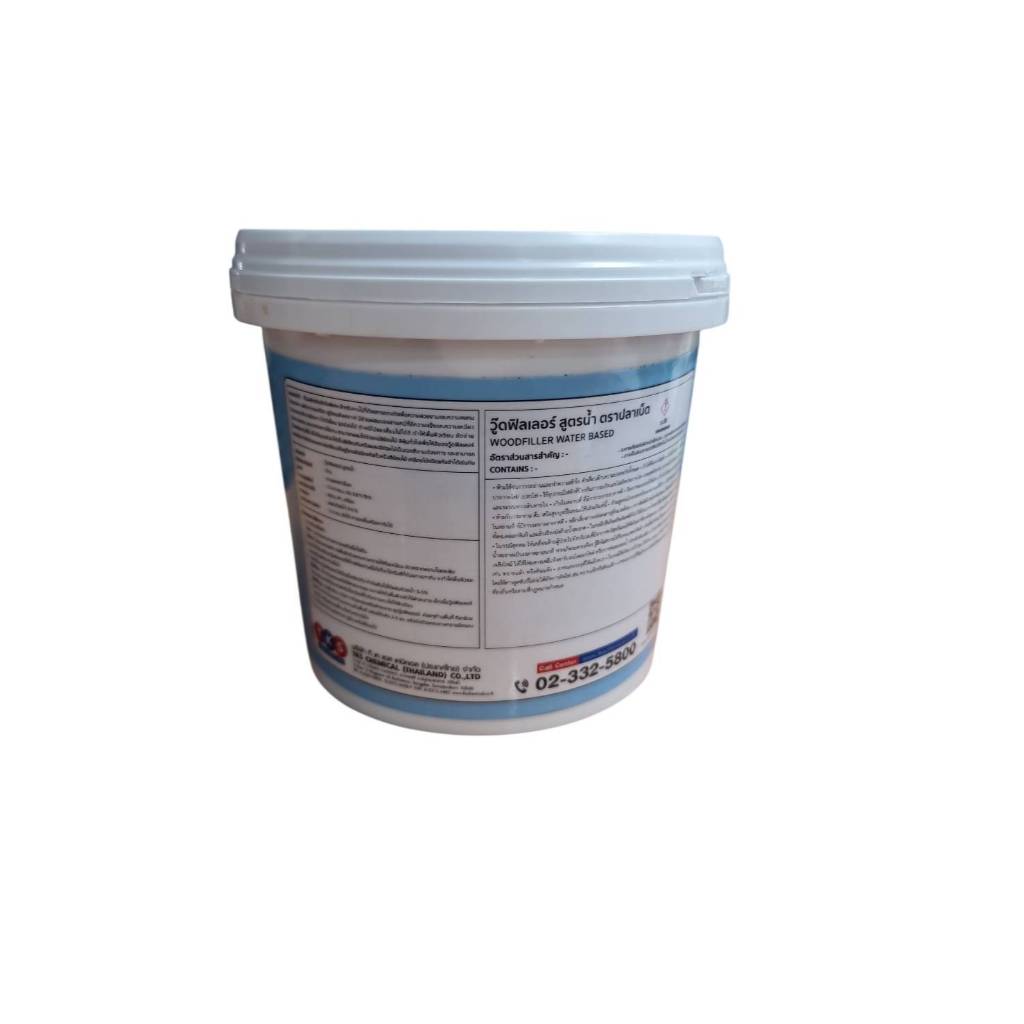 Fish Hook Wood Filler วู๊ดฟิลเลอร์ สูตรน้ำ สำหรับโป๊วไม้ ใช้ง่าย แห้งเร็ว ขนาด 0.875 ลิตร