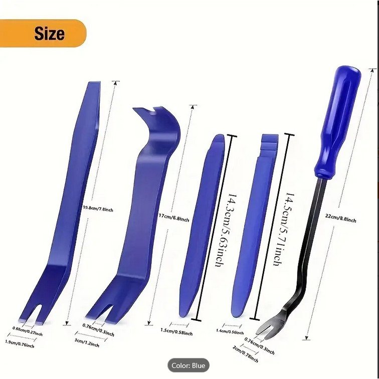 ชุดเครื่องมือถอดรื้อภายในรถยนต์อเนกประสงค์ (ป้องกันรอยขีดข่วน) – Car Interior Disassembly Tool Set