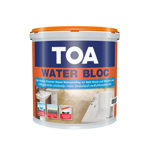 TOA WATER BLOC ทีโอเอ วอเตอร์ บล็อก (4kg) โพลิเมอร์ กันซึมความชื้น กันซึมจากผนังด้านล่าง
