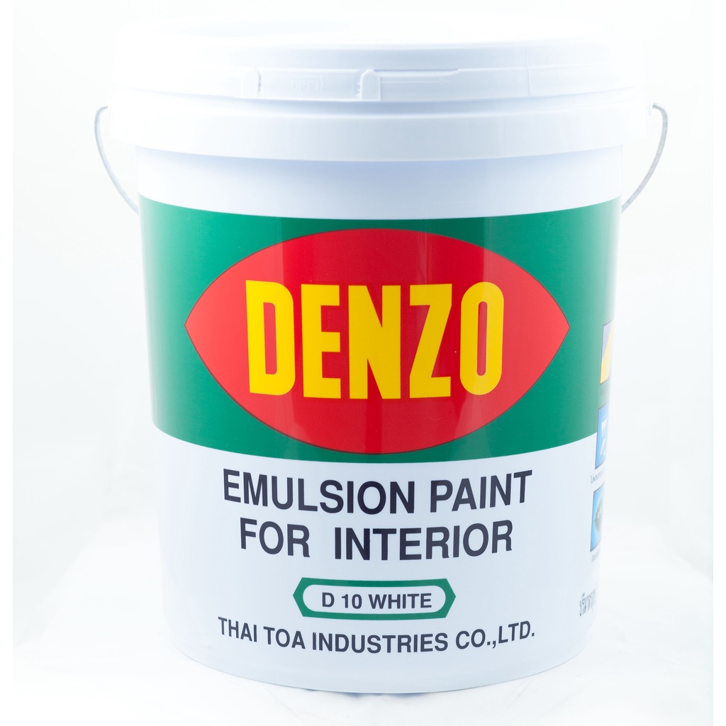 DENZO สีน้ำอะคริลิค สีน้ำ สำหรับ ทา ภายใน สำหรับ ทา ภายในและภายนอก เดนโซ่ ขนาด แกลลอน 3.5 ลิตร