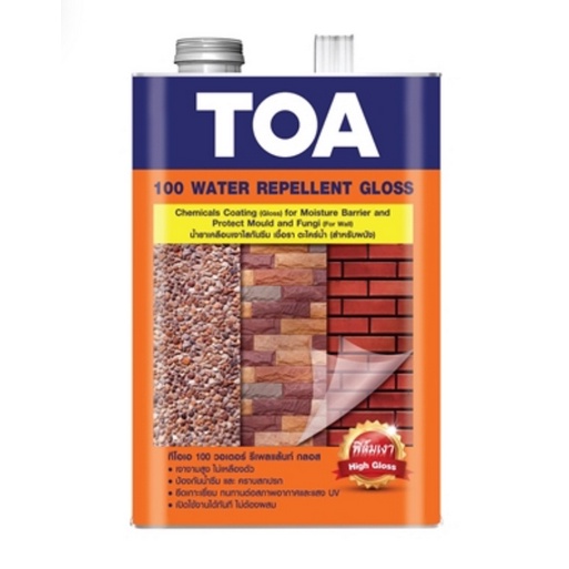 TOA น้ำยาเคลือบเงาใส กันซึม TOA 100 เคลือบเงาใส ขนาดกระป๋อง 1/4GL กันซึม เคลือบผนัง กระเบื้อง ปูนเปลือย น้ำยาทีโอเอ 100