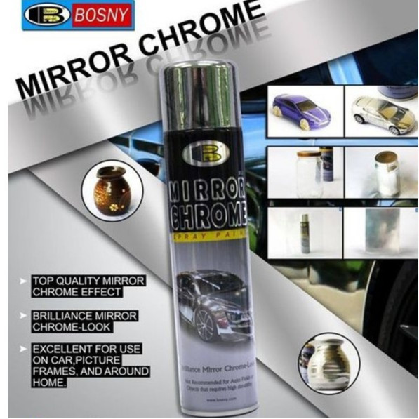 Bosny Mirror Chrome Spray สเปรย์ มิรเร่อร์โครม  บอสนี่ ขนาด 270 CC. สเปรย์กระจกเงา โครเมี่ยม