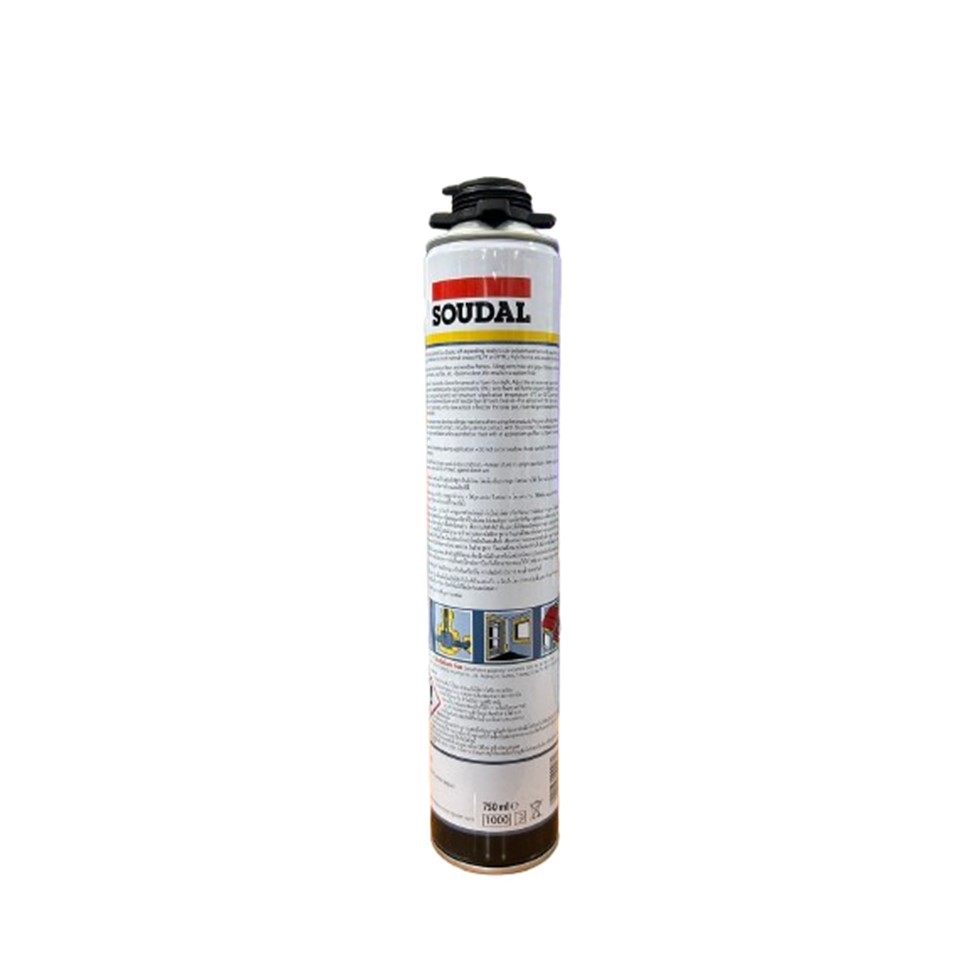 Soudal พียูโฟม (PU FOAM) อเนกประสงค์ สำหรับอุดรอยรั่ว ช่องว่าง เป็นฉนวนกันความร้อน/เสียง ขนาด 750ml.
