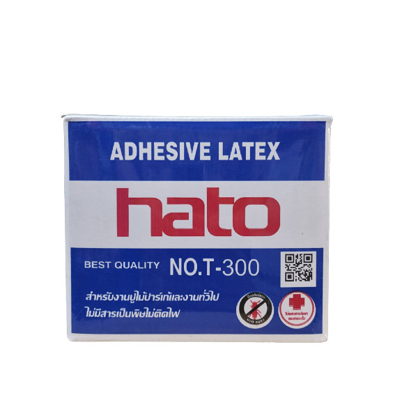 hato กาว กาวลาเท็กซ์ ฮาโต้ T-300 ขนาด กล่อง 10 กก. กาวปูปาเก้  งานไม้ปาร์เก้ และ เฟอร์นิเจอร์ไม้ และ งานเอนกประสงค์