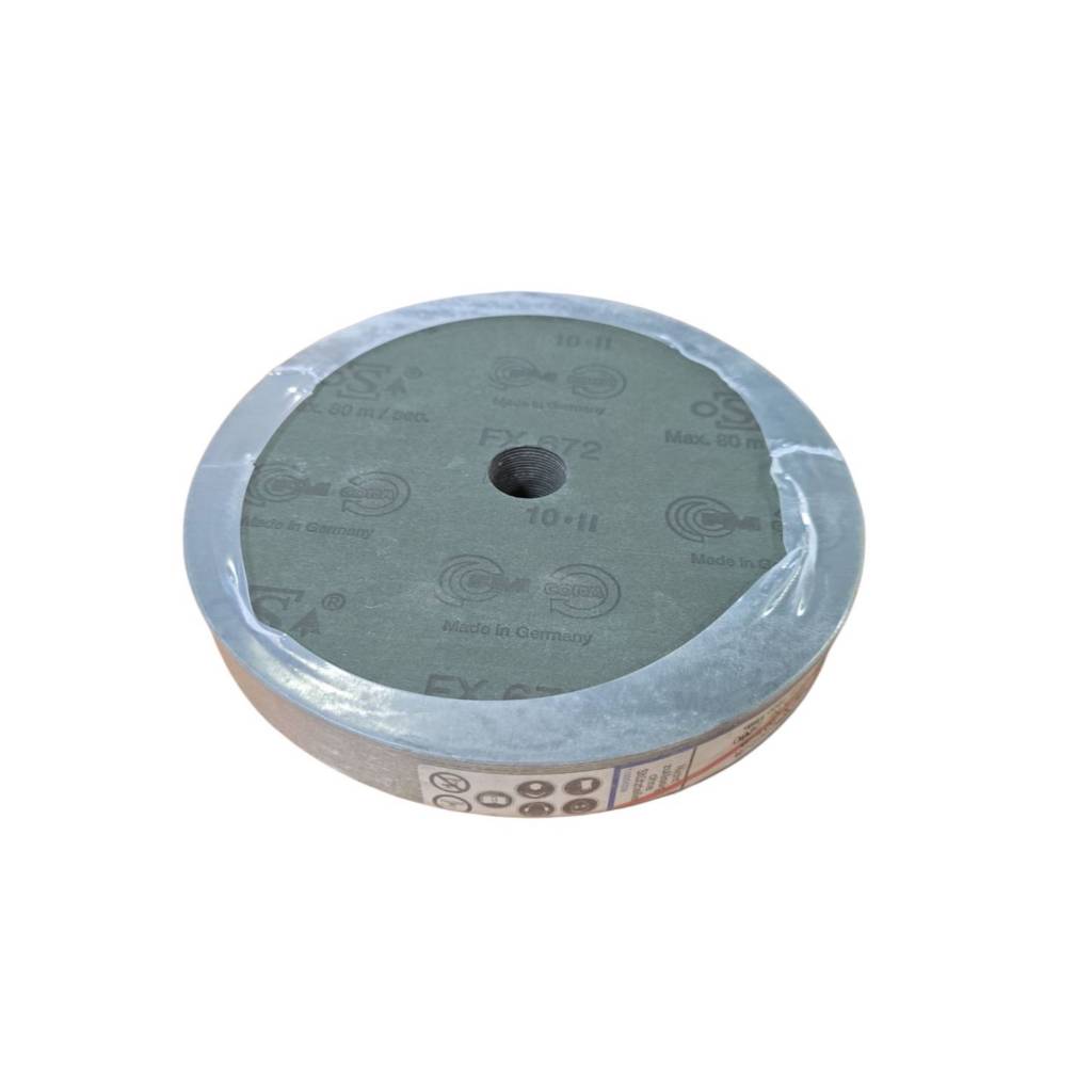 FM Cora (25 แผ่นต่อแพ็ค) แผ่นขัด FiberDisc กระดาษทรายกลม 7นิ้ว FX672 180x22mm.เบอร์ 120 MADE IN GERMANY