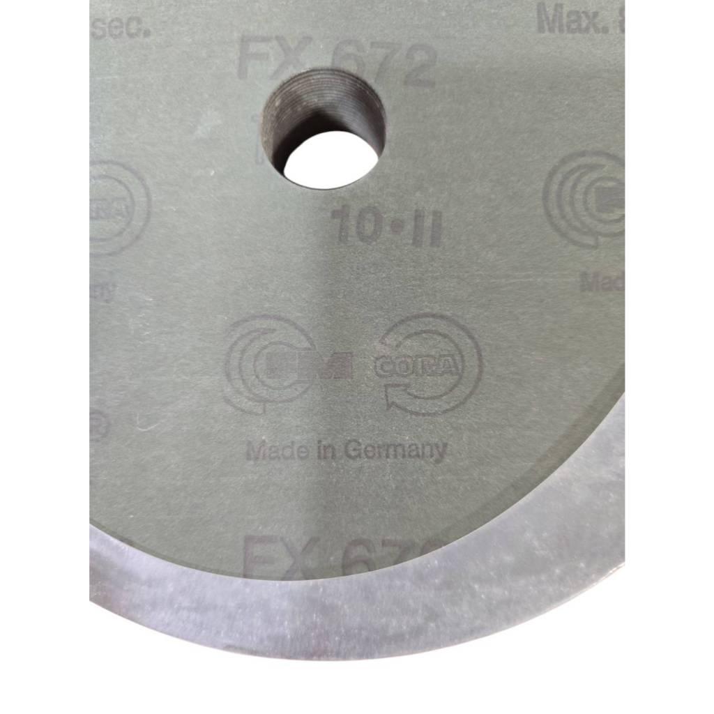 FM Cora (25 แผ่นต่อแพ็ค) แผ่นขัด FiberDisc กระดาษทรายกลม 7นิ้ว FX672 180x22mm.เบอร์ 120 MADE IN GERMANY