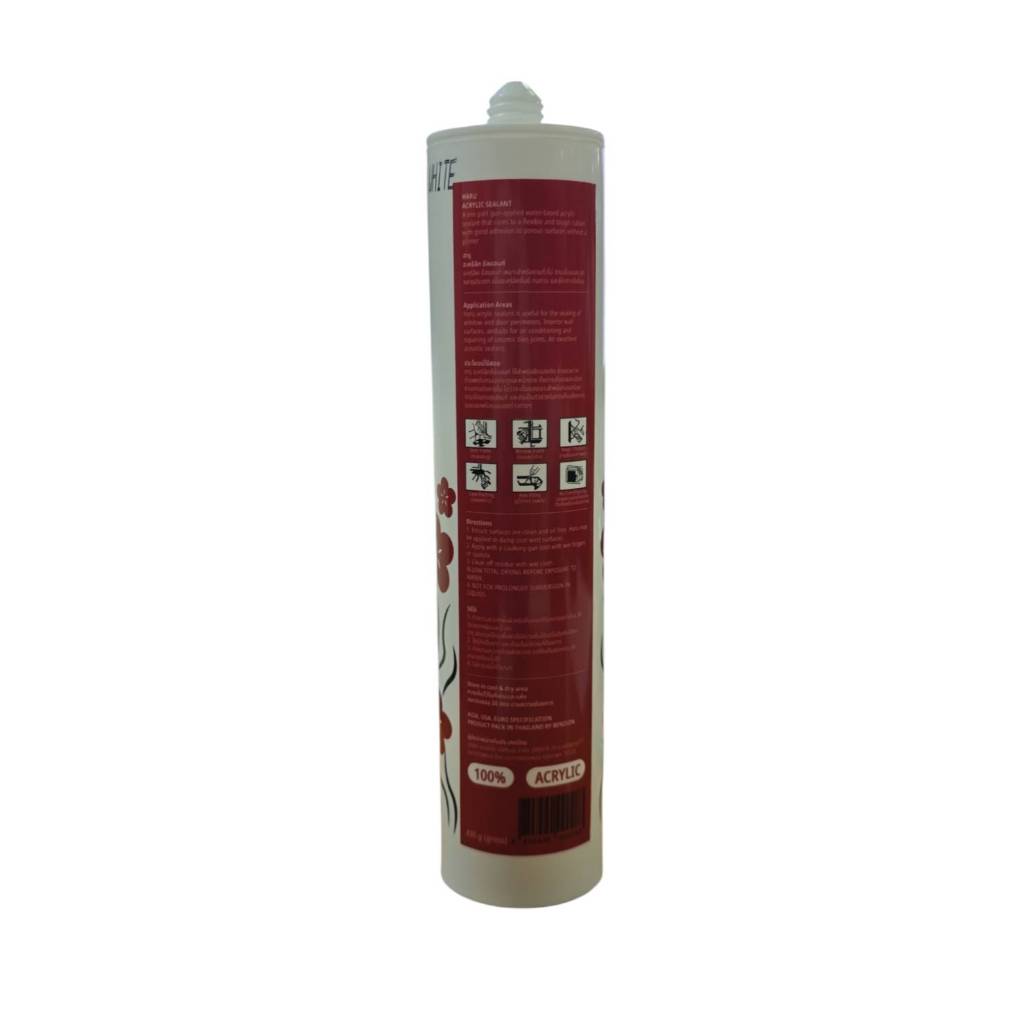 HARU (ขายยกกล่อง 25 หลอด) อะคริลิคซีลแลนท์ กาวยาแนว อะคริลิค Acrylic Sealant ฮารุ ขนาด 430 กรัม