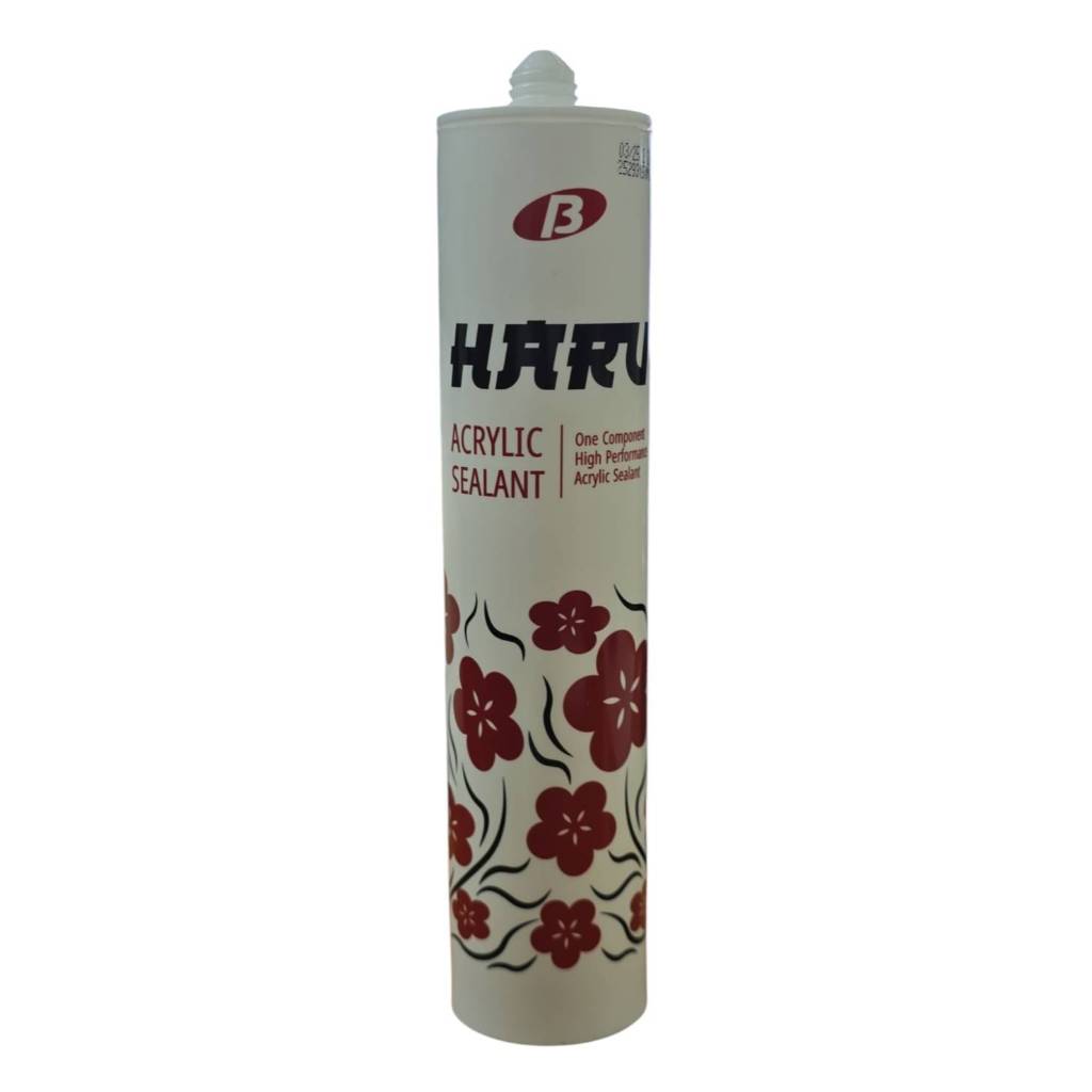 HARU (ขายยกกล่อง 25 หลอด) อะคริลิคซีลแลนท์ กาวยาแนว อะคริลิค Acrylic Sealant ฮารุ ขนาด 430 กรัม