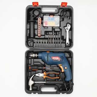 Ryobi ชุดสว่านกระแทก เรียวบิ RYOBI PD-550K 10 มม. 550 วัตต์