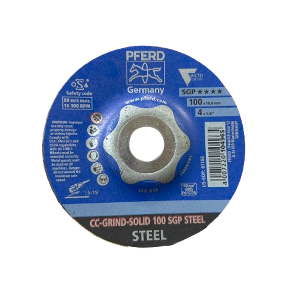 PFERD จานเจียร CC-GRIND-SOLID SGP STEEL เทคโนโลยี VICTOGRAIN® เจียรเร็ว ประสิทธิภาพสูง เยอรมัน แท้